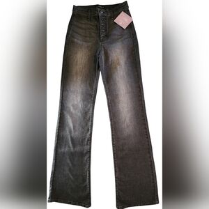 Maverick Button Fly Black High-Waisted Bootcut Jeans NWT Women's 25 Size 1